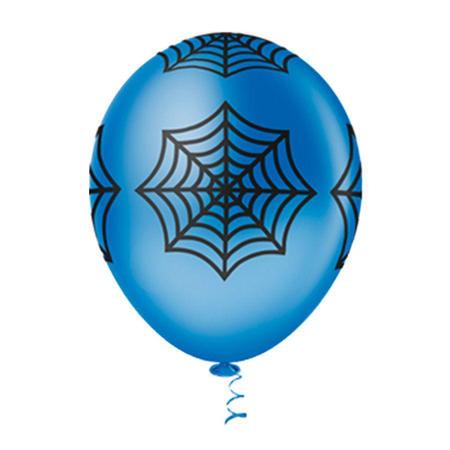 Imagem de Balão Látex Decorado Teia de Aranha 10" - 25un - Aluá Festas