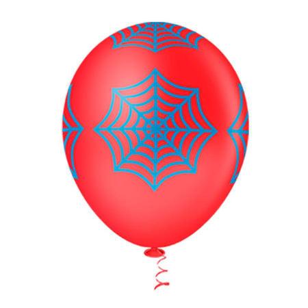 Imagem de Balão Látex Decorado Teia de Aranha 10" - 25un - Aluá Festas