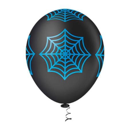 Imagem de Balão Látex Decorado Teia de Aranha 10" - 25un - Aluá Festas