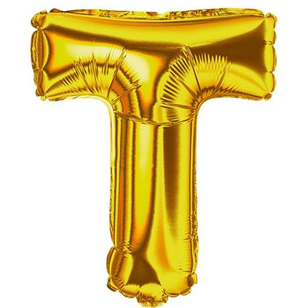 Imagem de Balao Metal 40cm Dourado Letra T