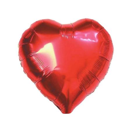 Imagem de Balão Metalizado Coração Vermelho Metálico - 10 Polegadas - Neotrentina
