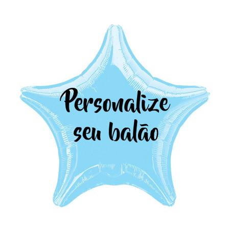 Imagem de Balão Metalizado Estrela Azul Pastel - 18 Polegadas