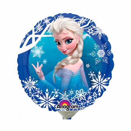 Pequeno balão alumínio redondo Frozen 2™ 23 cm: Decoração