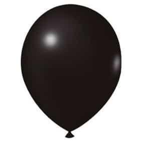 Imagem de Balão Pera Bexiga Preto 7.0" 50 unidades