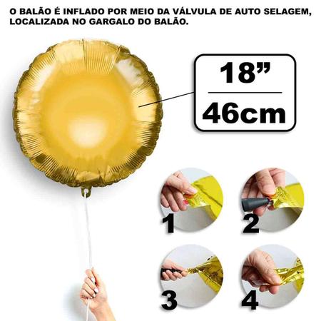 Balão Metalizado Natal Ho Ho Ho 46cm 18 Polegadas