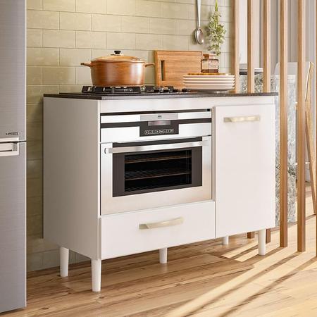 Imagem de Balcão Cozinha para Cooktop 105cm com 1 Porta e 1 Gaveta