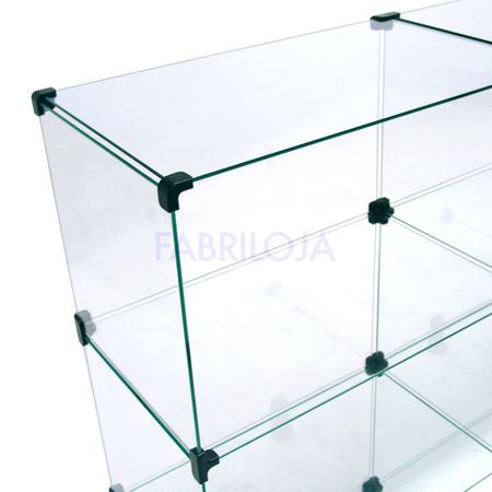 Imagem de Balcão de Atendimento L Modulado em Vidro 3,00 x 1,00 x 1,00