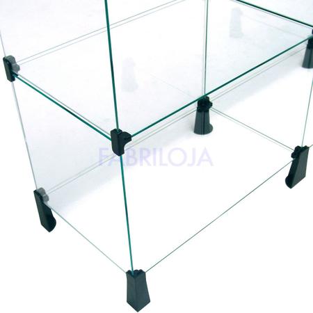 Imagem de Balcão de Atendimento L Modulado em Vidro 3,00 x 1,00 x 1,00