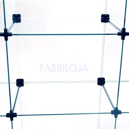 Balcão de Atendimento Modulado em Vidro - 5,50 x 1,00 x 0,30 - Balcãonet Imagem de Balcão de Atendimento Modulado em Vidro - 5,50 x 1,00 x 0,30