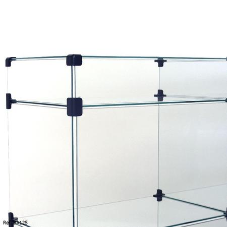 Imagem de Balcão de Atendimento Modulado em Vidro com Porta Bijuteria - 1,20x 1,10 x 0,30