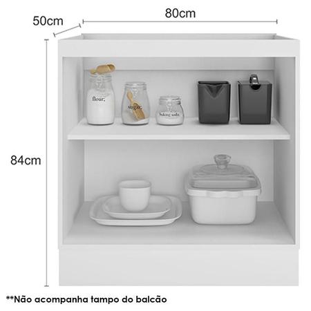 Imagem de Balcão de Cooktop Unna Branco  Poliman