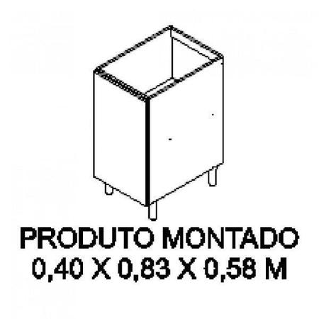 Imagem de Balcão de Cozinha 1 Porta Esquerda 1 Prateleira 40cm sem Tampo Gourmet G1 Itatiaia