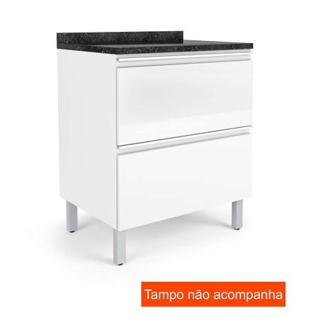 Imagem de Balcão de Cozinha Belíssima Plus 2 PT Branco