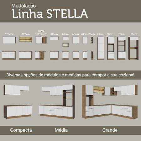 Imagem de Balcão Gabinete de Pia 120 cm 1 Portas e 2 Gavetas (Com Tampo) Stella Madesa