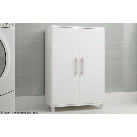 Imagem de Balcão Lavanderia Slim BS05 c/ 2 Portas Branco - BRV