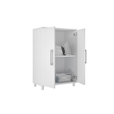 Imagem de Balcão Lavanderia Slim BS05 c/ 2 Portas Branco - BRV