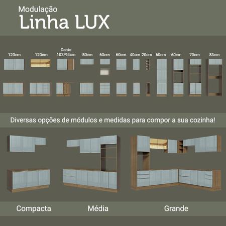 Imagem de Balcão Madesa Lux 70 cm 2 Portas - Rustic/Cinza (Com Tampo)