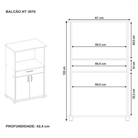 Imagem de Balcão Notável Multiuso Para Micro-Ondas/Forno