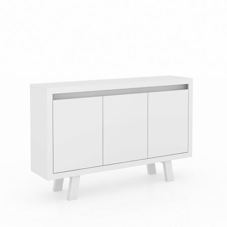 Imagem de Balcão para Escritório com 3 portas ME4120 Branco Tecnomobili