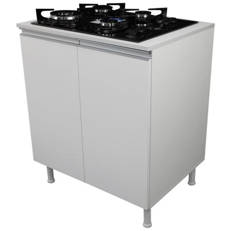 Imagem de Balcão Para Fogão Cooktop 60Cm 100% Mdf 2 Portas P/Cozinha