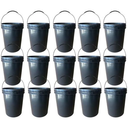 Balde 16L Para Água Tratada Com Tampa - 15 Pçs - Nastripack Imagem de Balde 16L Para Água Tratada Com Tampa - 15 Pçs