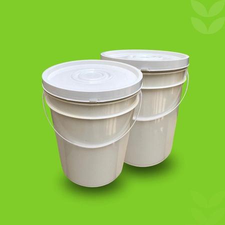 Imagem de Balde 20L Reciclado Preto - 02 Pçs