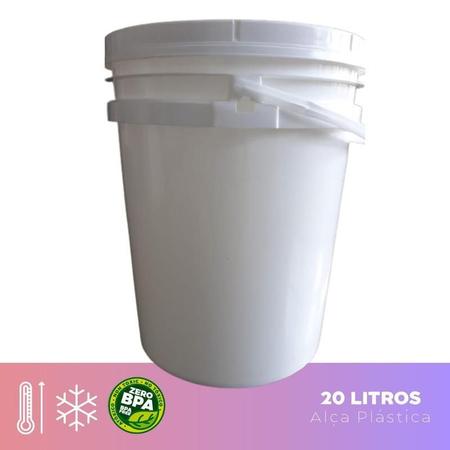 Balde Alça Plastica Para Doce De Leite Branco 20L - 2 Pçs - Nastripack Imagem de Balde Alça Plastica Para Doce De Leite Branco 20L - 2 Pçs