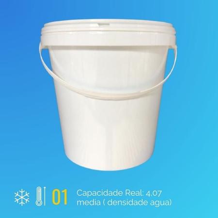 Balde Branco De 3.6L Com Tampa Lacre - Nastripack Imagem de Balde Branco De 3.6L Com Tampa Lacre
