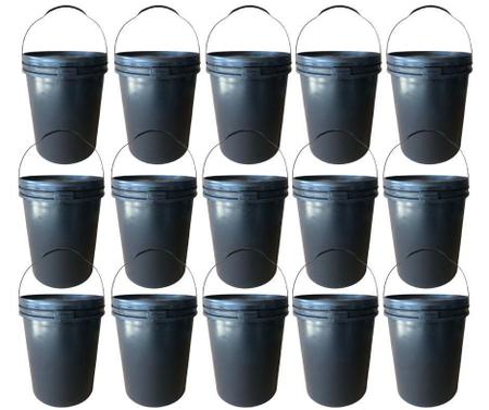 Balde Com Tampa Alça Plastica Plastica - 15 Pçs - Nastripack Imagem de Balde Com Tampa Alça Plastica Plastica - 15 Pçs