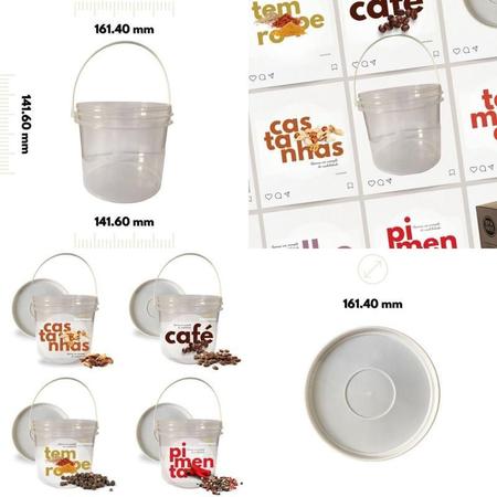 Balde Higienizado 2.2 Litros Com Tampa 5 Pçs - Nastripack Imagem de Balde Higienizado 2.2 Litros Com Tampa 5 Pçs