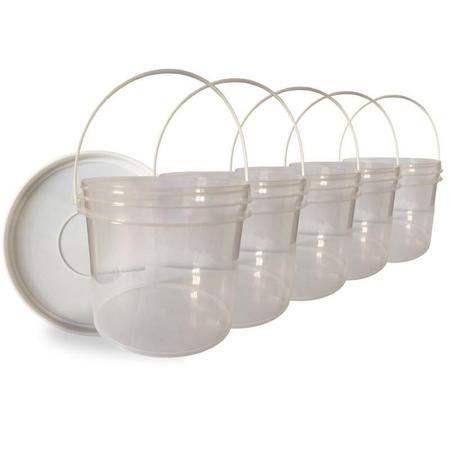Balde Higienizado 2.2 Litros Com Tampa 5 Pçs - Nastripack Imagem de Balde Higienizado 2.2 Litros Com Tampa 5 Pçs