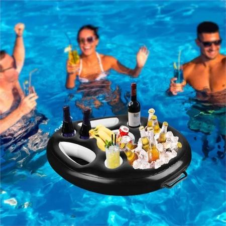 Imagem de Balde Inflável para Piscina e Praia - Suporte para Copos e Bebidas