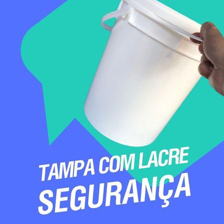 Imagem de Balde para armazenar alimentos 10 Litros Alça Plástica com tampa 5 Pçs