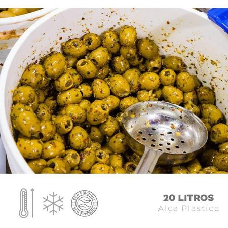 Imagem de Balde Para Armenar Alimentos 20L E Tampa Lacre 10 Pças