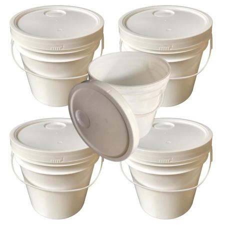 Balde Para Içar Concreto 5L E Tampa Lacre - 5 Pçs - Nastripack Imagem de Balde Para Içar Concreto 5L E Tampa Lacre - 5 Pçs