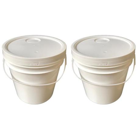 Balde Plástico 5L Para Pipoca De Branco - 2 Pçs - Nastripack Imagem de Balde Plástico 5L Para Pipoca De Branco - 2 Pçs