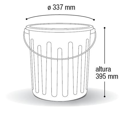 Imagem de Balde Plástico Resistente Limpeza lavanderia 30 Litros Cores