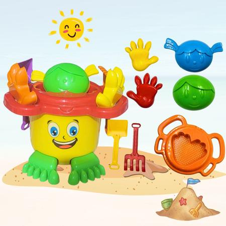 Imagem de Balde praia Areia Brinquedo De Praia Kit Baldinho Infantil