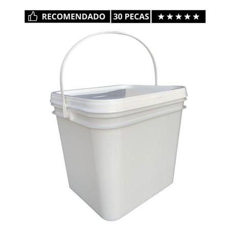 Imagem de Balde Retang 3.6L Tampa Lacre P Descarte De Resíduos-30 Un