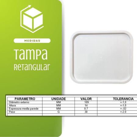 Imagem de Balde Retangular com Tampa brancapara pizzaria 30 Peças