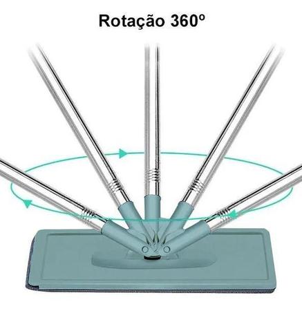 Imagem de Balde Rodo Multiuso Mop Wash And Dry Limpador + Refil extra + Extensor Grande