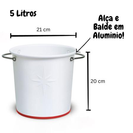 Imagem de Balde Servir Bebidas Bar Stella em Relevo Aluminio