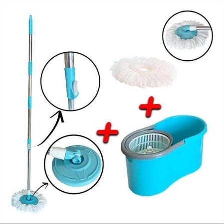 Imagem de Balde spin mop 360 com esfregao 6 litros 123 clean