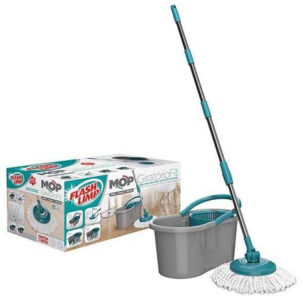 Imagem de Balde Spin Mop 360 Com Esfregão FIT Completo e Refil - Flash Limp