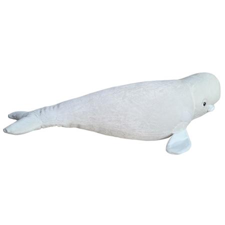 Imagem de Baleia Beluga de Pelúcia Grande Branca Animais Marinhos