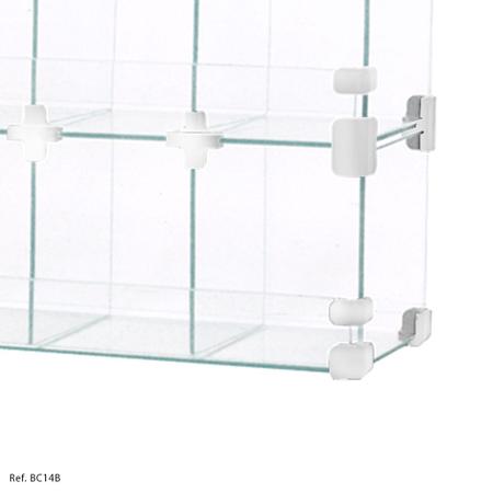 Imagem de Baleiro Expositor Modulado em Vidro Branco - 0,60 x 0,45 x 0,15