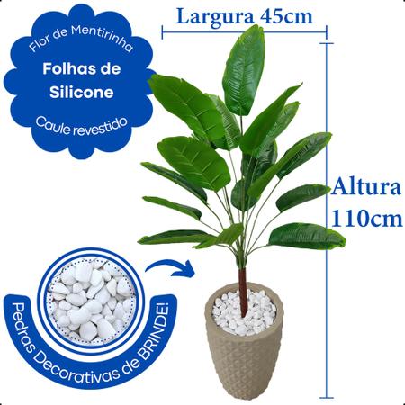 Imagem de Bananeira Ornamental Planta Artificial com Vaso Decoração