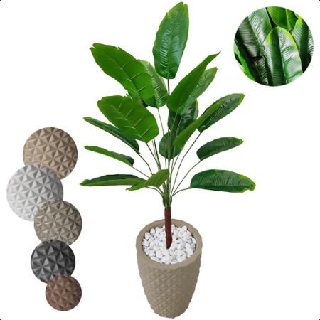 Imagem de Bananeira Ornamental Planta Artificial com Vaso Decoração