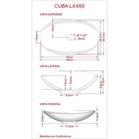 Imagem de Bancada para Banheiro 80cm com Cuba Canoa L45 Prateleira e Espelheira 806W Metrópole Compace