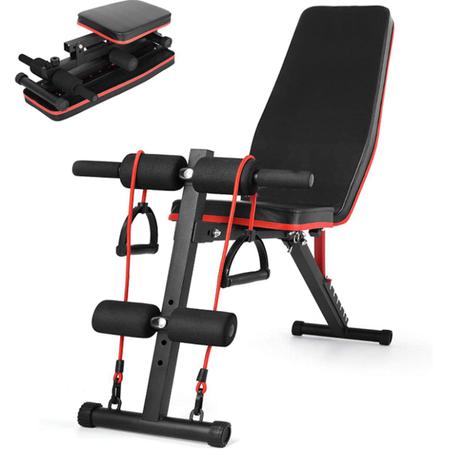 Banco de peso ajustável para casa com placa supina e suporte para halteres  para musculação abdominal, equipamento de exercício supino perfeito :  : Esporte